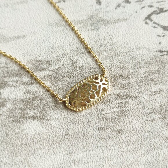 Kendra Scott Gold Gold Filigree Necklace - Elisa - Picture 2 of 4